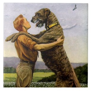Irish Wolfhound Ceramic Tile