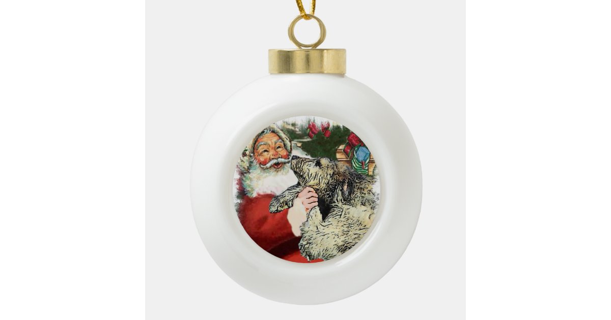 Irish Wolfhound Christmas Ceramic Ball Christmas Ornament Zazzle