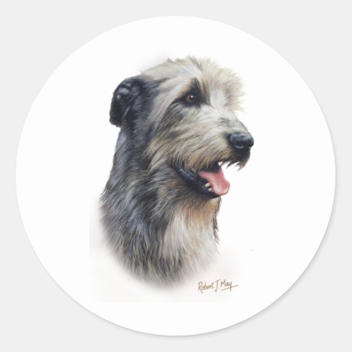 Irish Wolfhound Classic Round Sticker