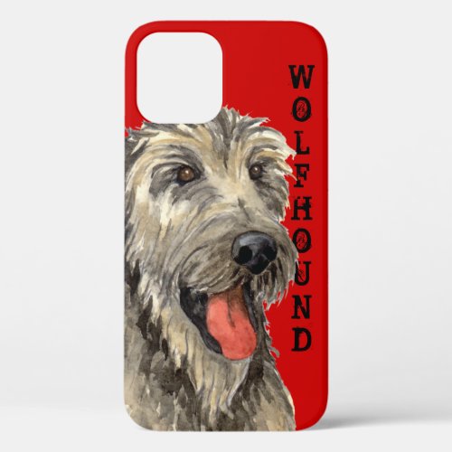 Irish Wolfhound Color Block iPhone 12 Case