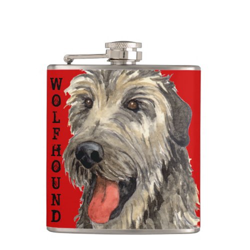 Irish Wolfhound Color Block Flask