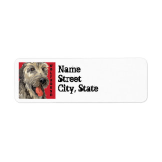 Irish Wolfhound Color Block Label