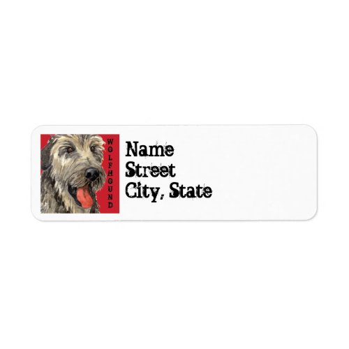 Irish Wolfhound Color Block Label