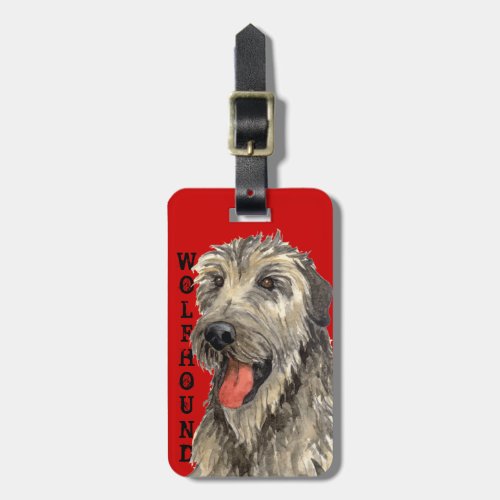 Irish Wolfhound Color Block Luggage Tag