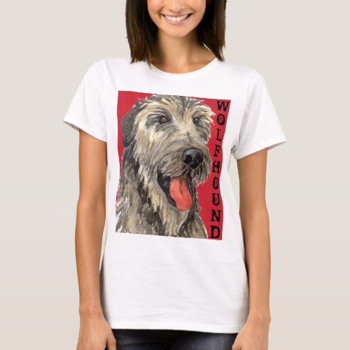 Irish Wolfhound Color Block T_Shirt
