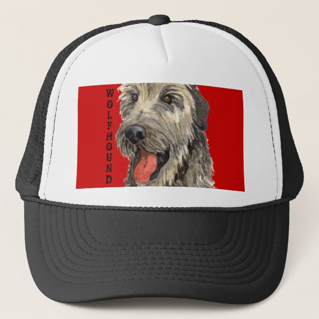 Irish Wolfhound Color Block Trucker Hat (Front)