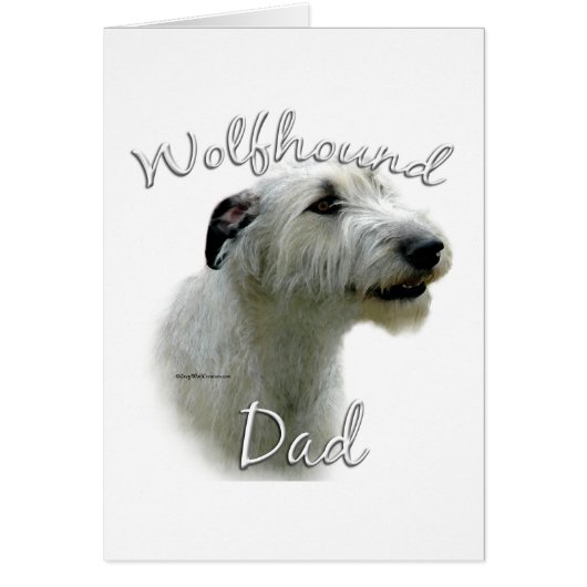 Irish Wolfhound Dad 2 Cards (Front)