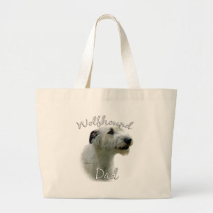 Irish Wolfhound Dad 2 Large Tote Bag