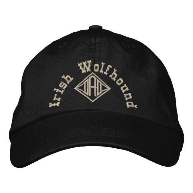 Irish Wolfhound Dad Gifts Embroidered Baseball Cap (Front)