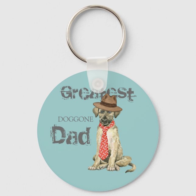 Irish Wolfhound Dad Keychain (Front)