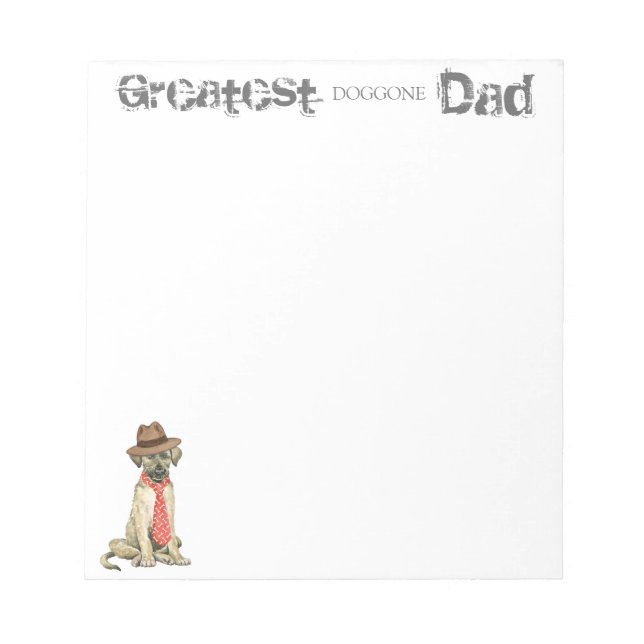 Irish Wolfhound Dad Notepad (Front)