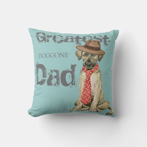 Irish Wolfhound Dad Throw Pillow
