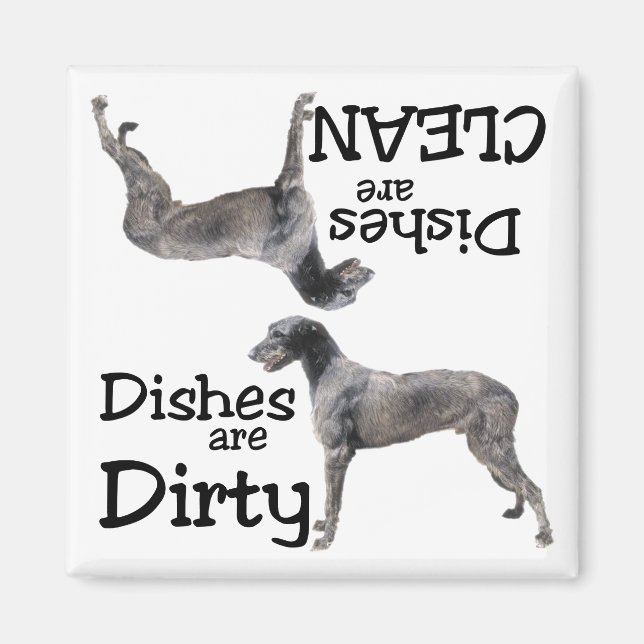 Irish Wolfhound Dishwasher Magnet (Front)