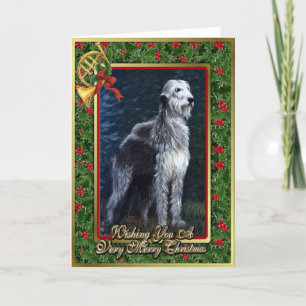 Irish Wolfhound Dog Blank Christmas Card