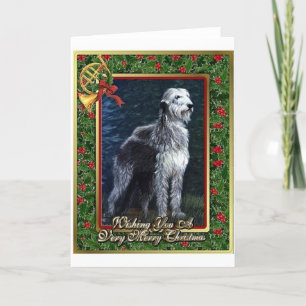 Irish Wolfhound Dog Blank Christmas Card