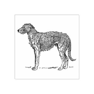 Irish Wolfhound Dog Breed Rubber Stamp