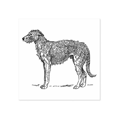 Irish Wolfhound Dog Breed Rubber Stamp
