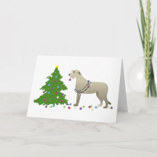 Irish Wolfhound Dog Breed Silhouette Christmas Holiday Card