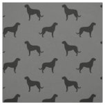 Irish Wolfhound Dog Breed Silhouettes Patterned Fabric