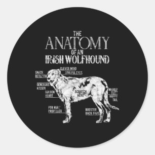 Irish Wolfhound Dog- Classic Round Sticker