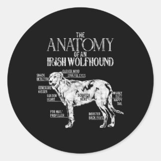 Irish Wolfhound Dog- Classic Round Sticker