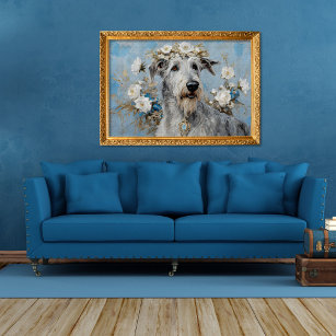 Irish Wolfhound Dog Decoupage Poster