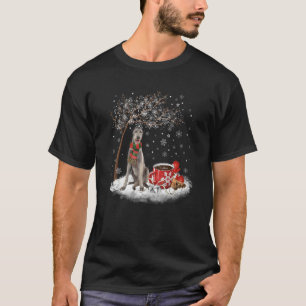 Irish Wolfhound Dog In The Snow Christmas Winter X T-Shirt