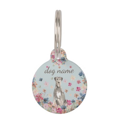 Irish wolfhound dog puppy pet ID tag