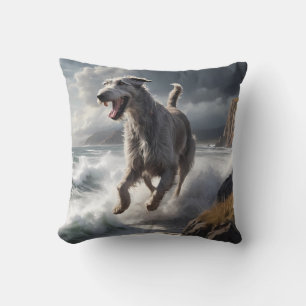 Irish Wolfhound Elegant Breed Throw Pillow