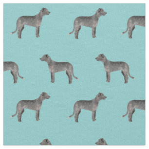 irish wolfhound fabric light blue