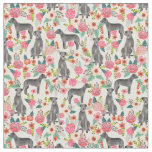 Irish Wolfhound floral fabric cream