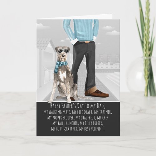 Irish Wolfhound from the Dog Fathers Day Funny Card