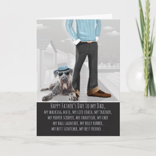 Irish Wolfhound from the Dog Father's Day Holiday Card