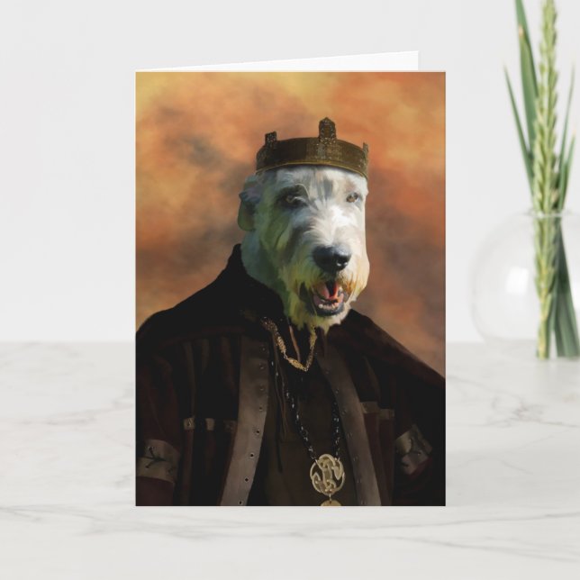 Irish Wolfhound Greeting Cards Nobility Dogs Gift (Front)