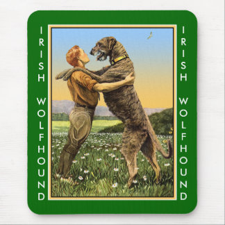 Irish Wolfhound Greeting Mouse Pad