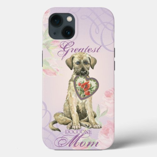 Irish Wolfhound Heart Mom iPhone 13 Case