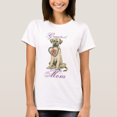 Irish Wolfhound Heart Mom T_Shirt