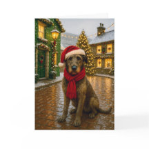 Irish Wolfhound Holiday Card