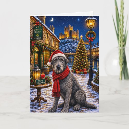 Irish Wolfhound Holiday Card