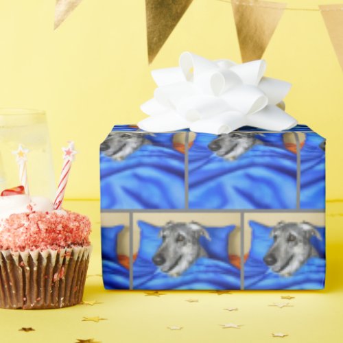 Irish Wolfhound In Bed Wrapping Paper