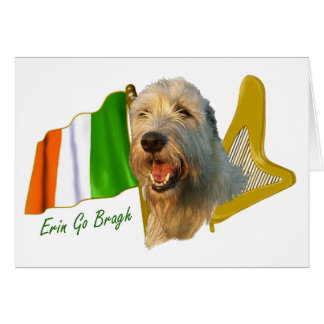 Irish Wolfhound Irish Flag and Harp Cards