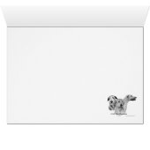 Irish Wolfhound Irish Flag and Harp Cards (Inside Horizontal (Bottom))