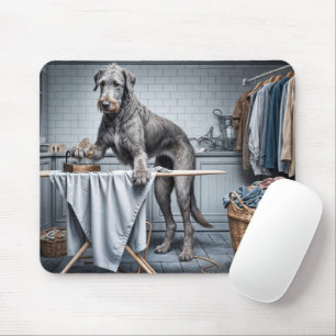 Irish Wolfhound Ironing Clothes Mouse Pad