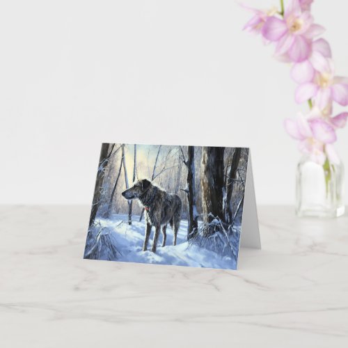 Irish Wolfhound  Let It Snow Christmas Card