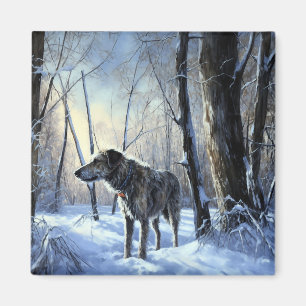Irish Wolfhound  Let It Snow Christmas Magnet