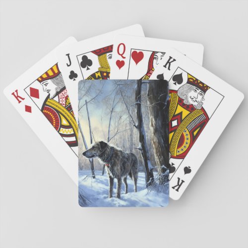 Irish Wolfhound  Let It Snow Christmas Playing Cards