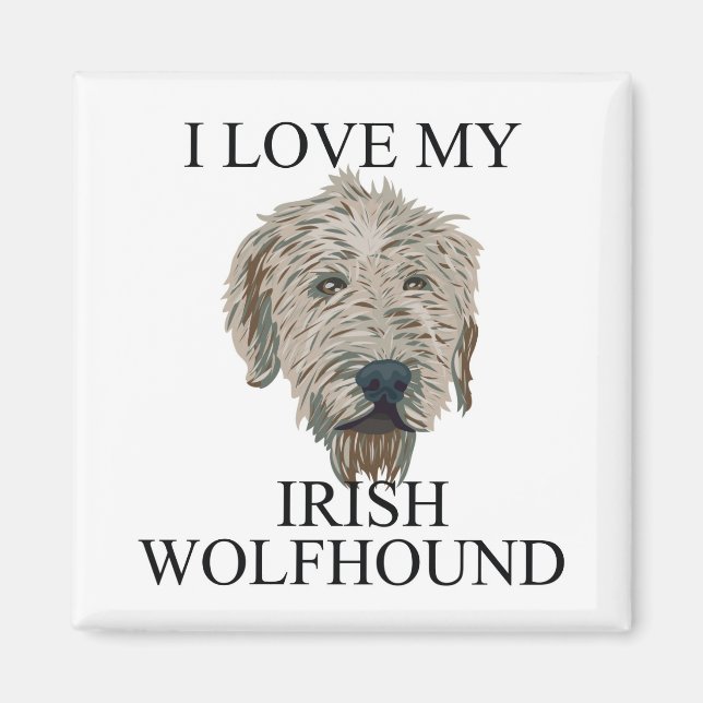 Irish Wolfhound Love! Magnet (Front)