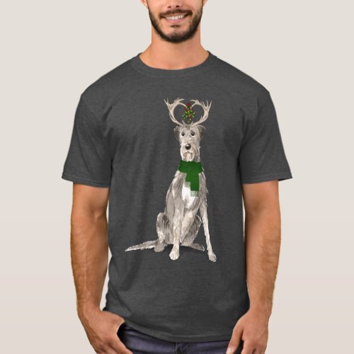 Irish Wolfhound Lover Funny Christmas Dog Holiday T_Shirt