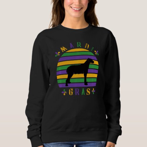 Irish Wolfhound Mardi Gras Pet Dog  Mom Women Sweatshirt