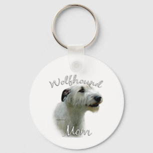 Irish Wolfhound Mom 2 Keychain